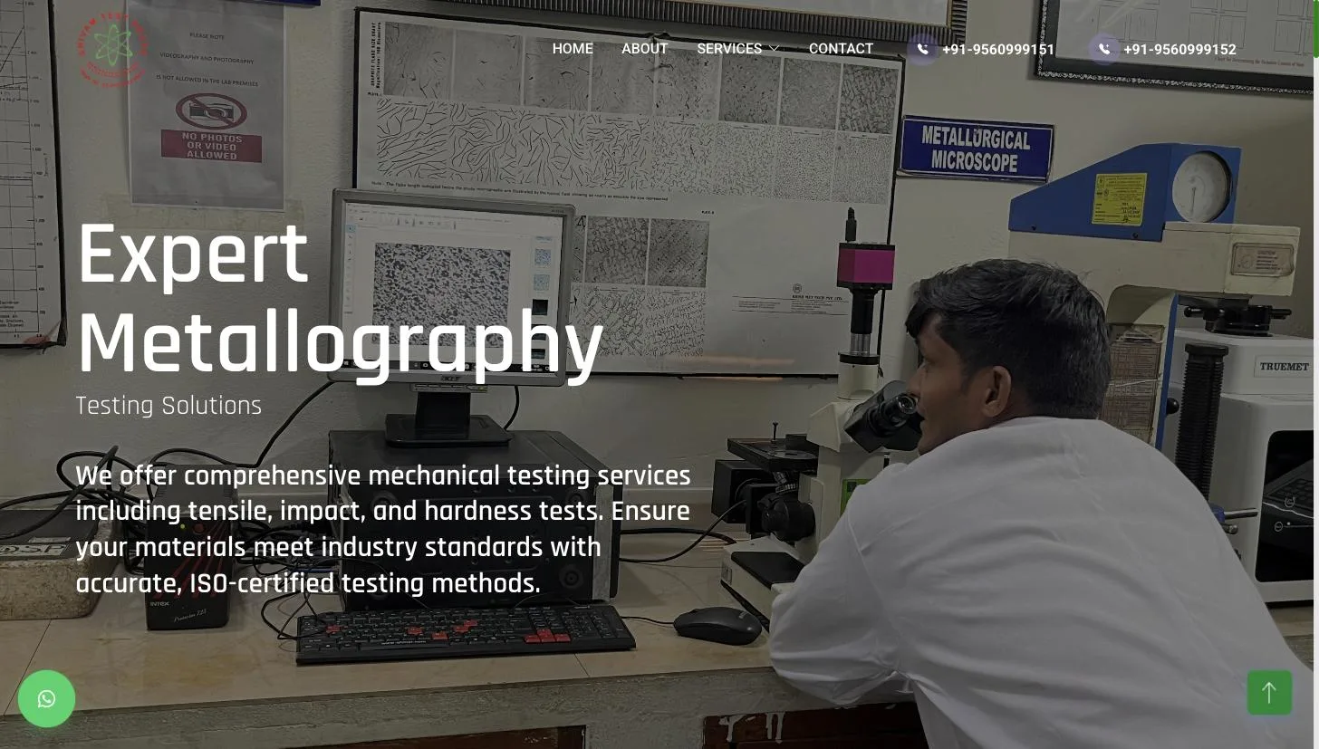 Shivam Test House website built by NodeAscend